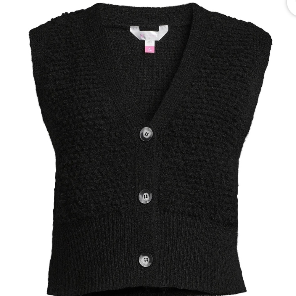 No Boundaries Juniors Button Front Sweater Vest